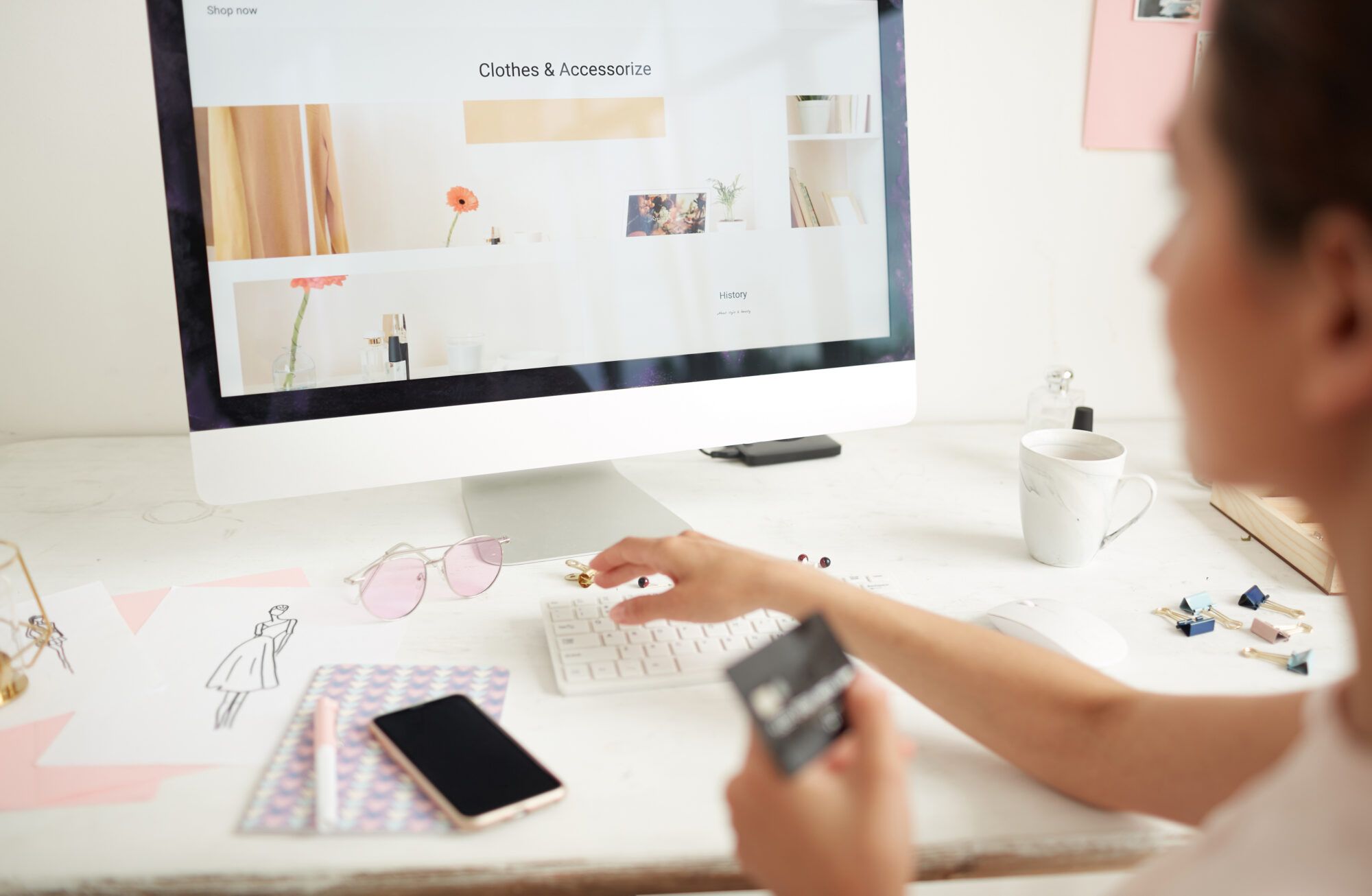 Customer booking a service online from a desktop computer